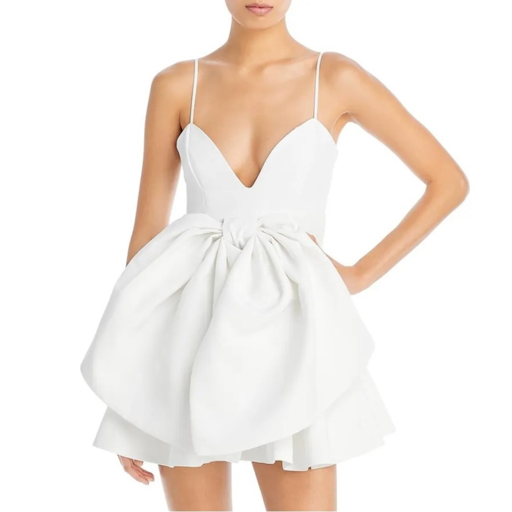 Bardot Annabelle White Bow Dress